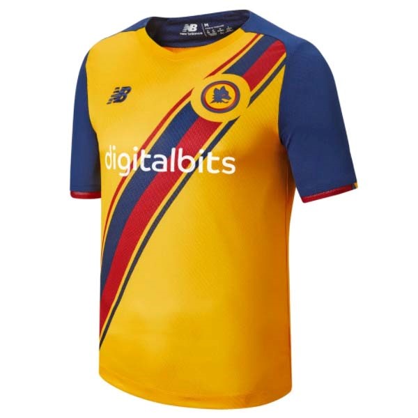 Tailandia Camiseta AS Roma 3rd 2021-2022 Amarillo